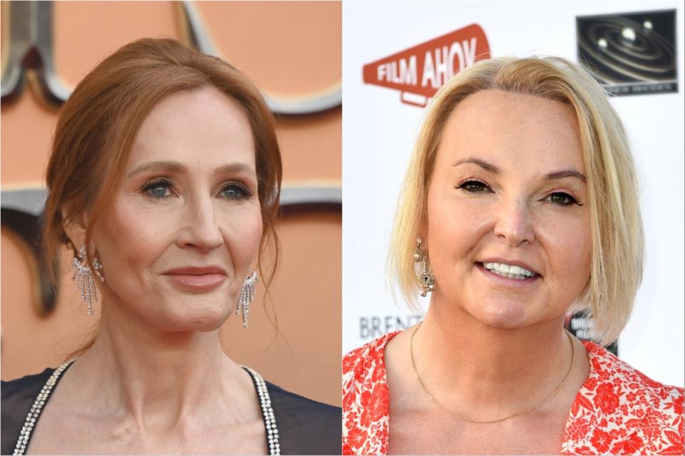 JK Rowling (left) and India Willoughby (Getty Images)