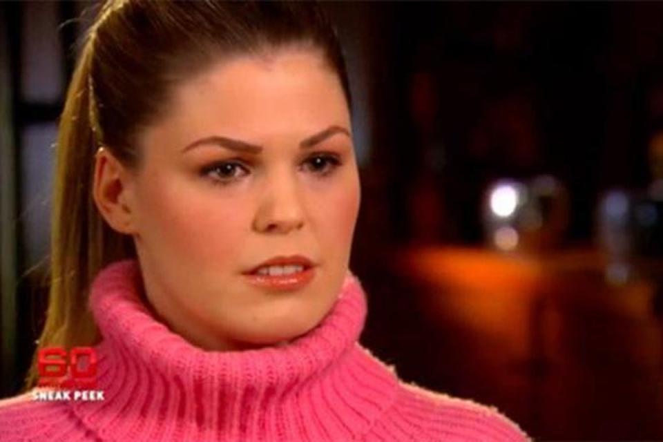 Belle Gibson struggles to explain herself in an interview on 60 Minutes (60 Minutes Australia)