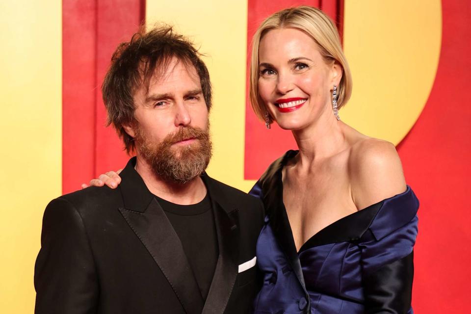 <p>Christopher Polk/Variety via Getty</p> Sam Rockwell and Leslie Bibb at the 2024 Vanity Fair Oscar Party  on March 10, 2024 in Beverly Hills, California. 