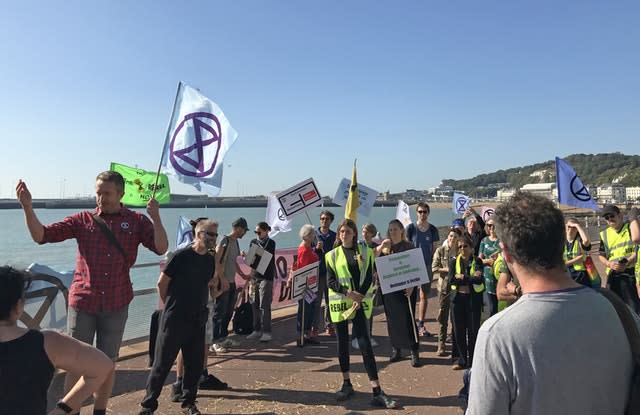 Extinction Rebellion protest at Dover