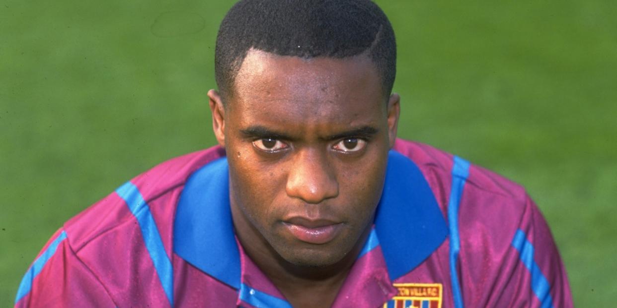 Portrait of Dalian Atkinson of Aston Villa in 1993.