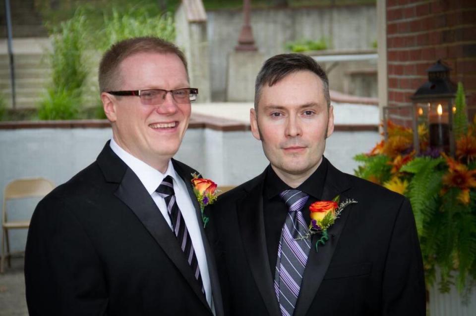 David Ermold and David Moore married in October, 2015 in Morehead, Ky. The couple had previously been denied a marriage license by Rowan County Clerk Kim Davis.