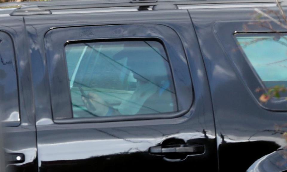 Trump departs Mar-a-Lago in Palm Beach, Florida on Saturday, en route to play golf.