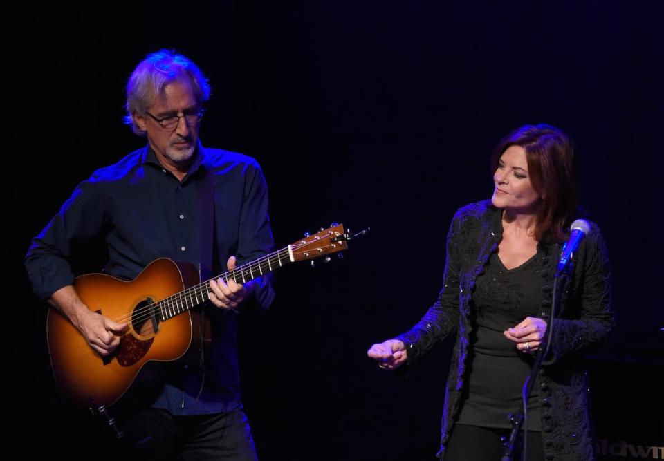 Rosanne Cash with her husband and collaborator John Leventhal (Getty)