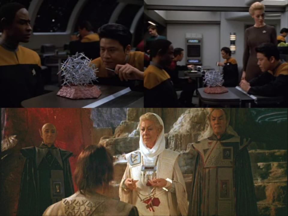 The Voyager crew plays the Vulcan game of Kal-toh, and Spock undertakes the Vulcan discipline of kolinahr in Star Trek: The Motion Picture.