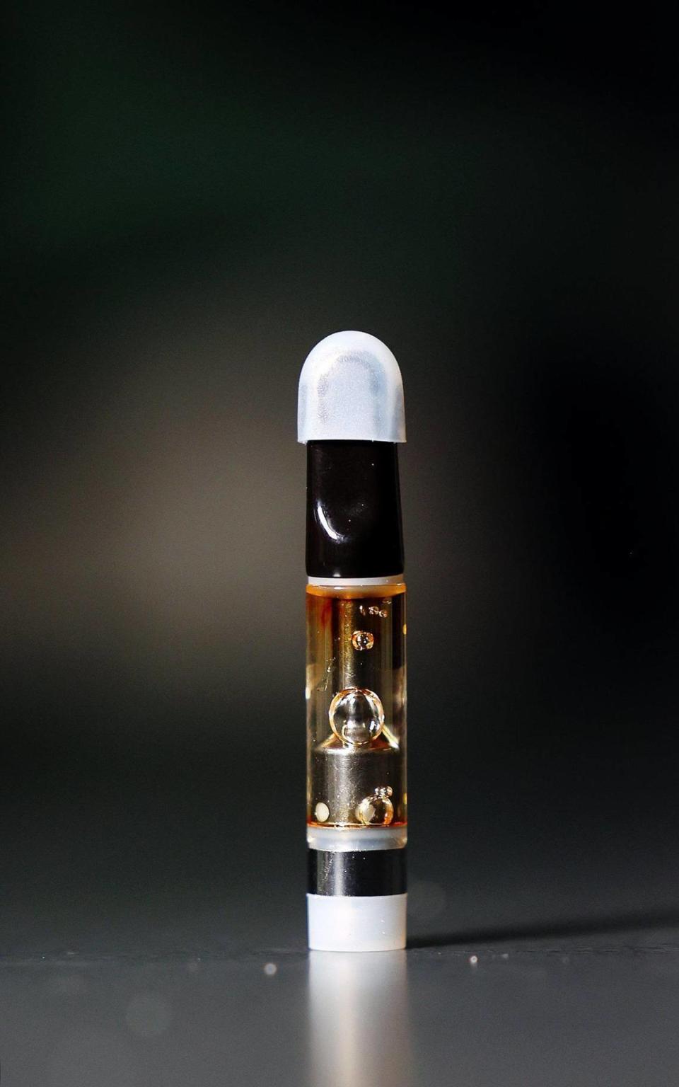 A vape cartridge containing Delta-8 sold in North Texas. Under federal and Texas law, hemp is cannabis with a Delta-9 THC concentration below 0.3%.