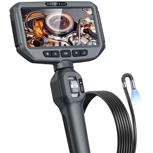 Two-Way Articulating Borescope, DEPSTECH 0.23in Articulated Endoscope Camera with Light, 5-inch…