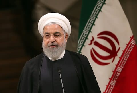 Iran's president, Hassan Rouhani, threatened to breach the nuclear deal next month - Credit: ABEDIN TAHERKENAREH/EPA-EFE/REX