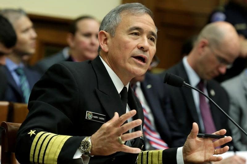 The Commander of the U.S. Pacific Command, Admiral Harry Harris, testifies before a House Armed Services Committee hearing on