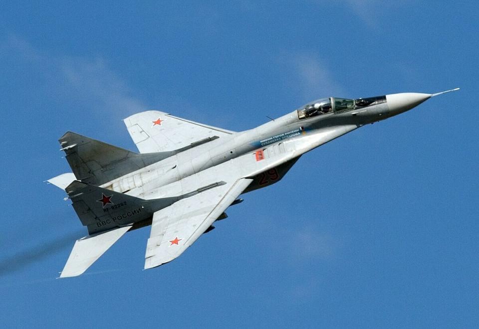 近期斯洛伐克曾向烏克蘭承諾贈送的 13 架 MiG-29 ，終於全部完成交付。   圖：翻攝自維基百科