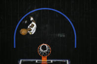 New Orleans Pelicans' Kira Lewis Jr. goes up for a dunk during the second half of an NBA basketball game against the Philadelphia 76ers, Friday, May 7, 2021, in Philadelphia. (AP Photo/Matt Slocum)