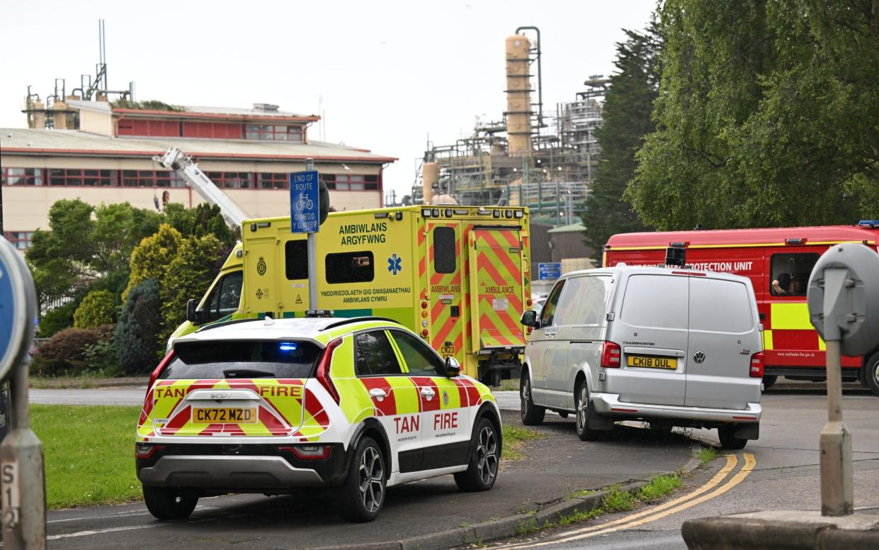 Thousands of residents living near a chemical plant were told to stay inside and close their doors and windows