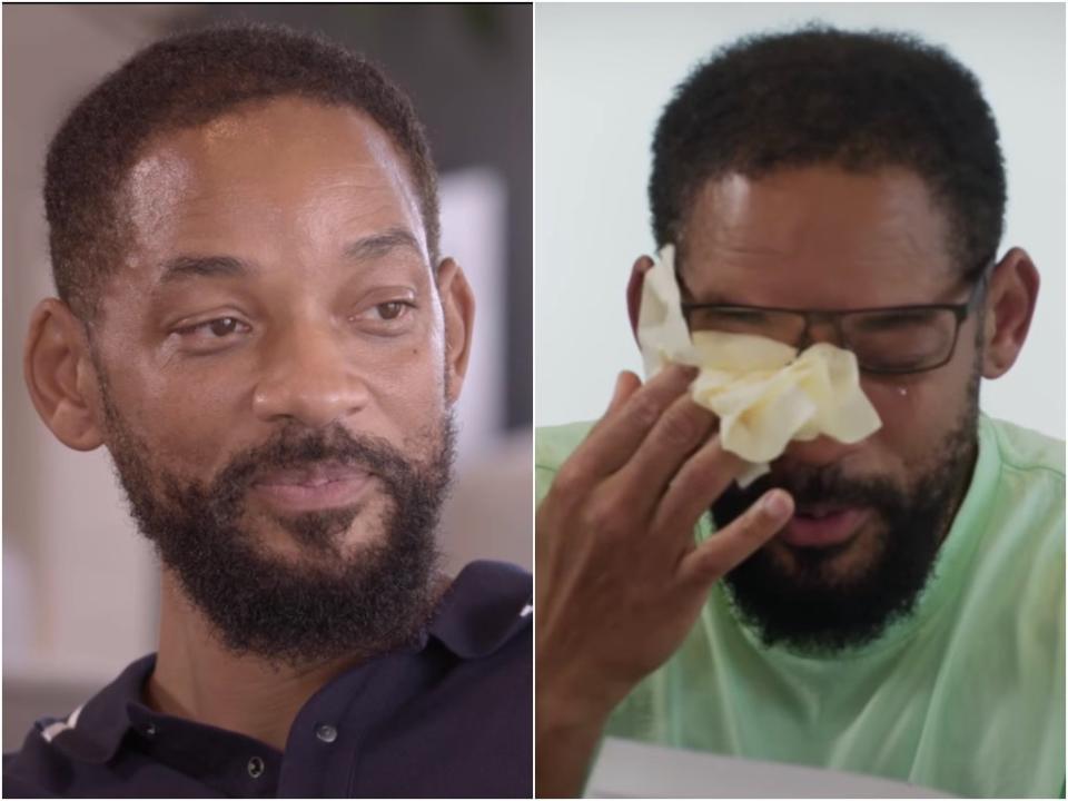 Will Smith in tears in his new YouTube docuseries (YouTube)