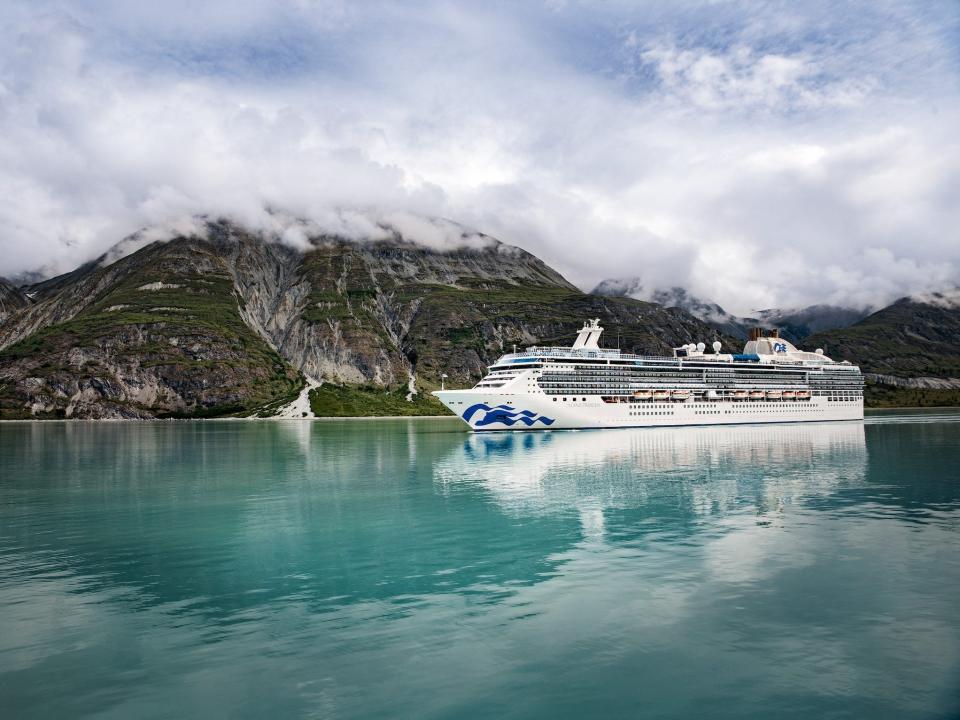 Island Princess cruise ship in Glacier Bay, Alaska