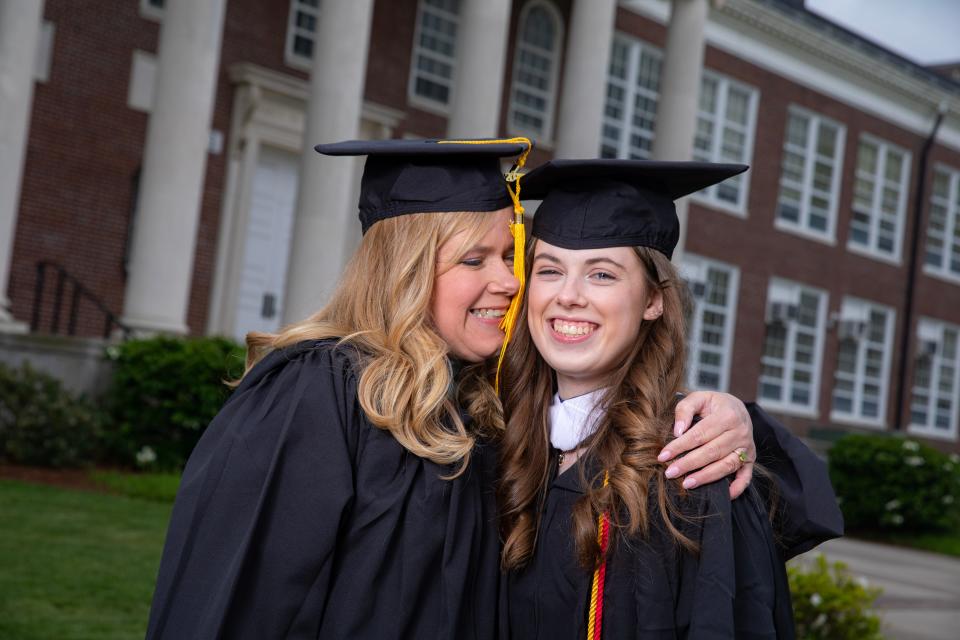 Joelle Kessler, left, and her daughter Megan each will receive diplomas from The College of New Jersey on May 19.