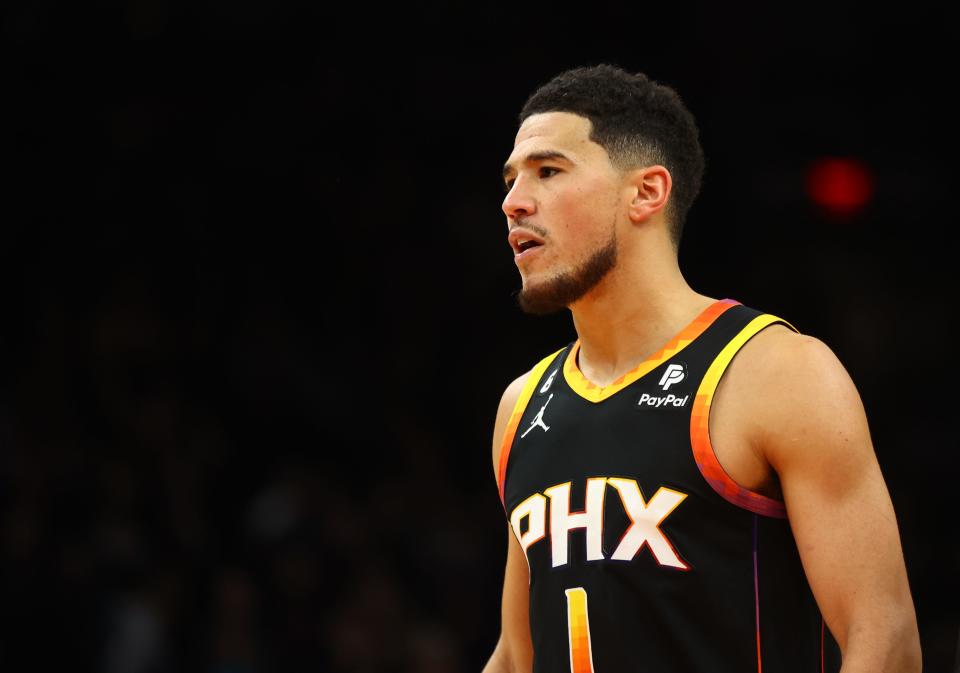 Suns guard Devin Booker has missed six of the past nine games because of hamstring and groin ailments.