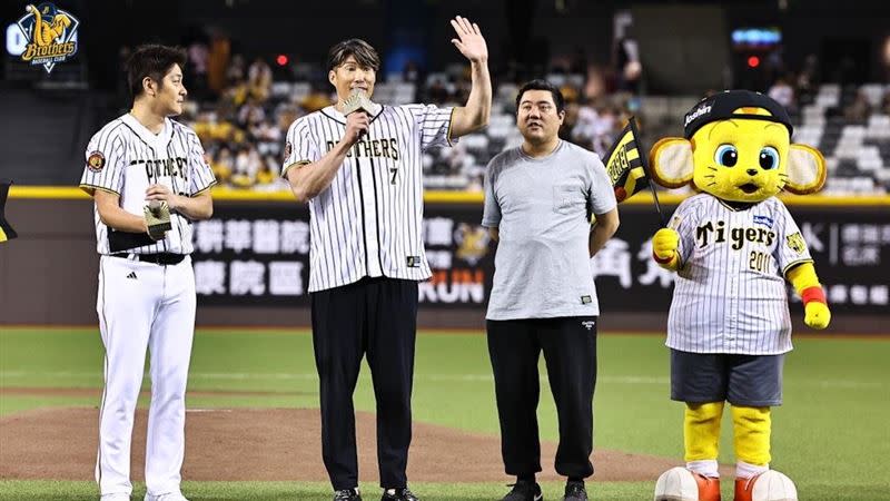 日職阪神虎OB選手糸井嘉男，受中信兄弟邀請來台。（圖／中信兄弟提供）