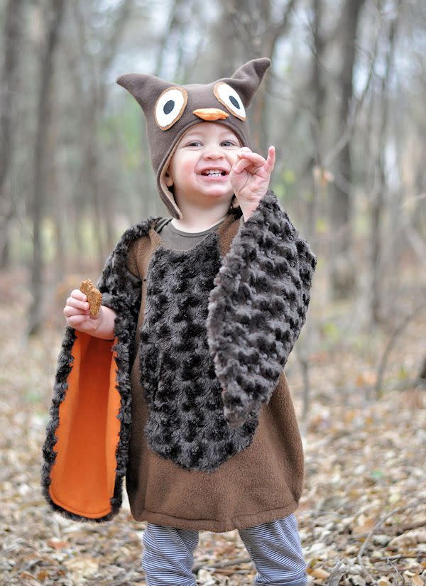 18) Owl DIY Toddler Halloween Costume