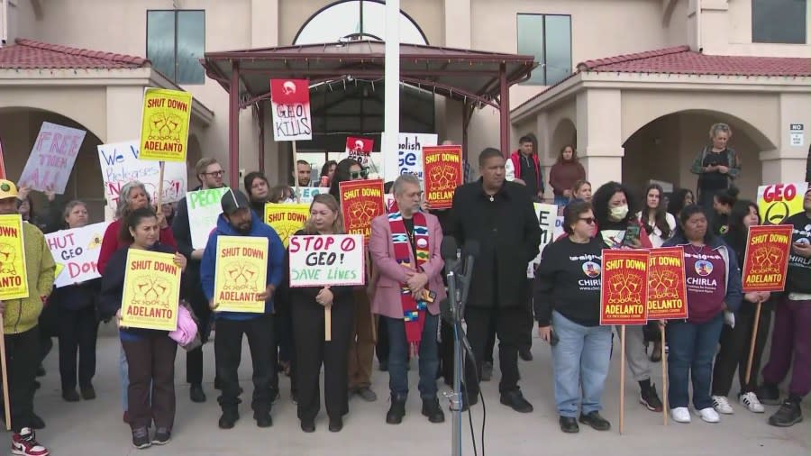 Activists call for permanent closure of Adelanto Detention Facility