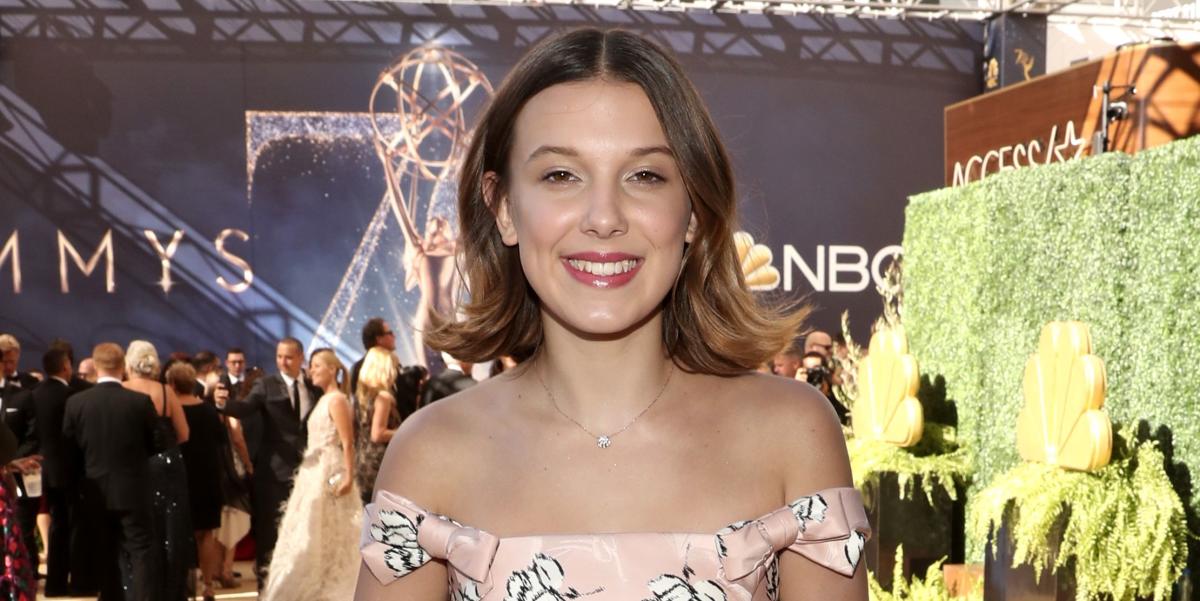 Millie Bobby Brown Wears Millennial Pink Princess Dress to Emmys 2018