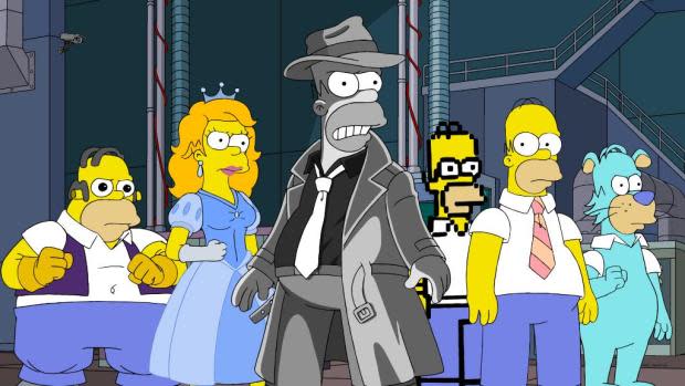 <p>Fox</p><p>Treehouse of Horror est un endroit mûr pour la parodie et les références, et il est allé à l’anime bien à plus d’une occasion. Comme vous l’avez peut-être deviné d’après le nom, il s’agit d’une parodie de Into the Spider-Verse, donc naturellement nous avons vu beaucoup de versions différentes d’Homer, y compris une version anime.</p><p>Il ne semble pas être basé sur un personnage spécifique (du moins pas que nous puissions identifier), mais il obtient la blague d’ouverture et de clôture du segment car il se bat avec une traînée de délicieux bacon.</ p>