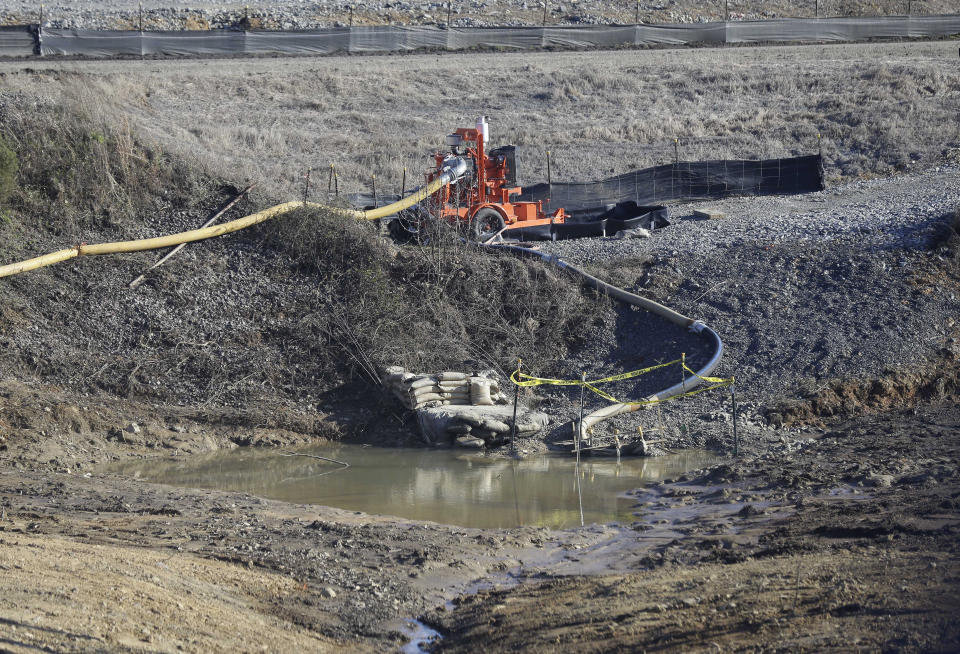 Part of a drainage system that was involved two years earlier in a major coal-ash spill in North Carolina. (Photo: Gerry Broome/AP)