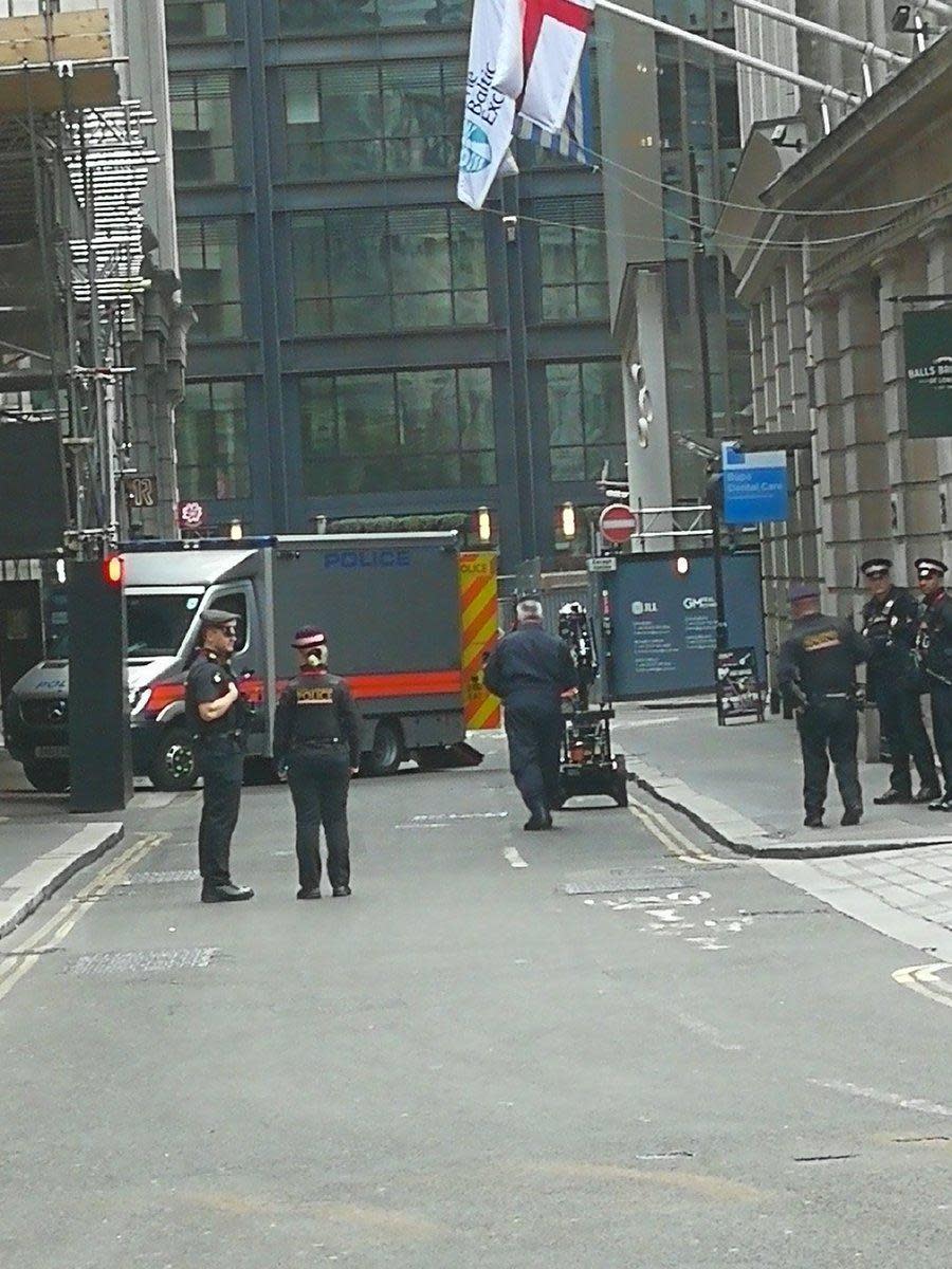 A bomb disposal robot was spotted at the scene (Javi Rodriguez )