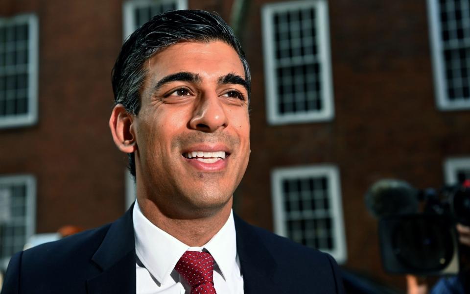 Rishi Sunak had plenty to smile about as he arrived at his campaign office this morning - Andy Rain/EPA-EFE/Shutterstock