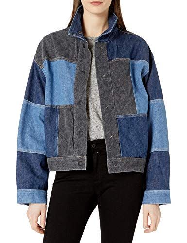 8) '80s Panelled Oversized Denim Jacket