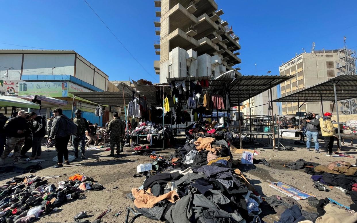 A view of he aftermath of the bombing - Thaier al-Sudani/Reuters