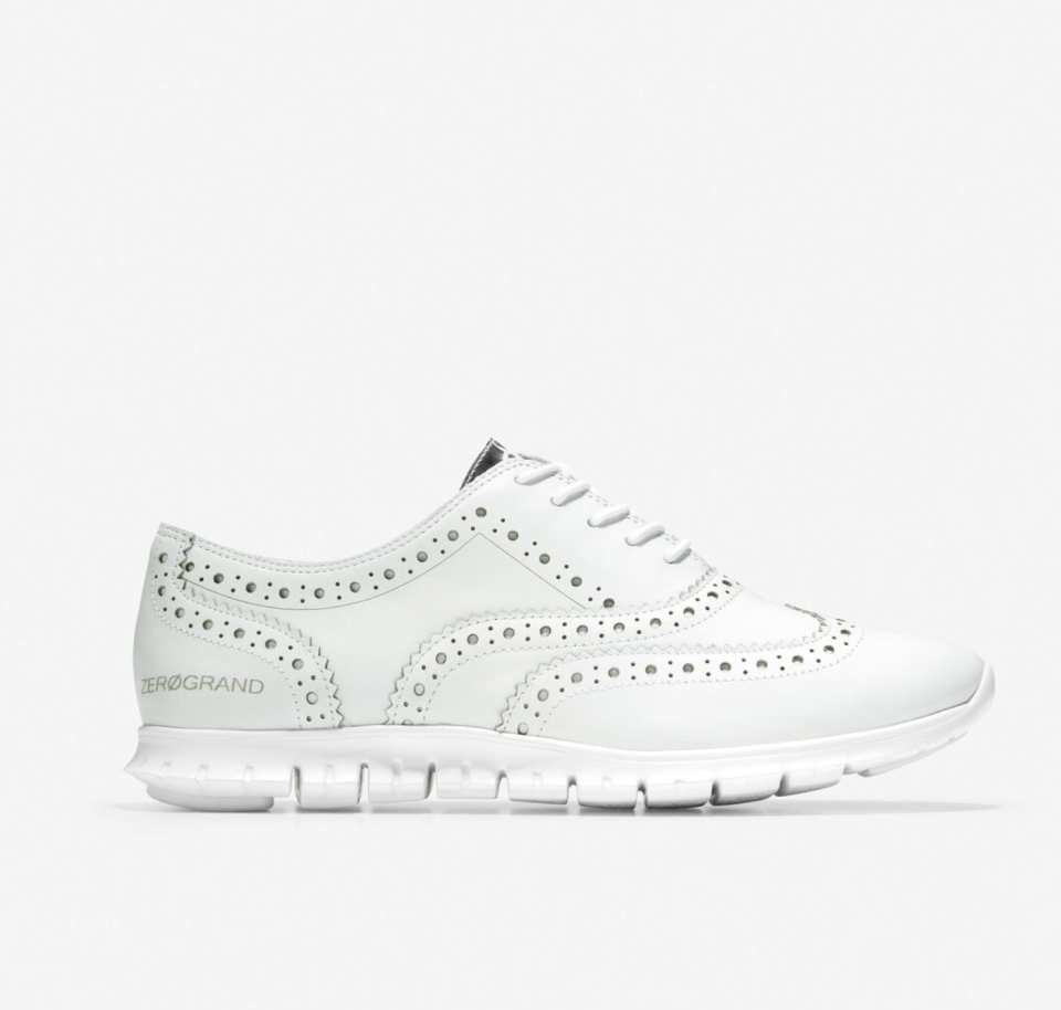 ZERØGRAND Wingtip Oxford in Optic White (Photo via Cole Haan)