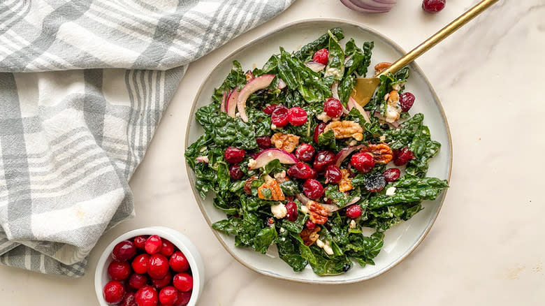 plate of kale salad