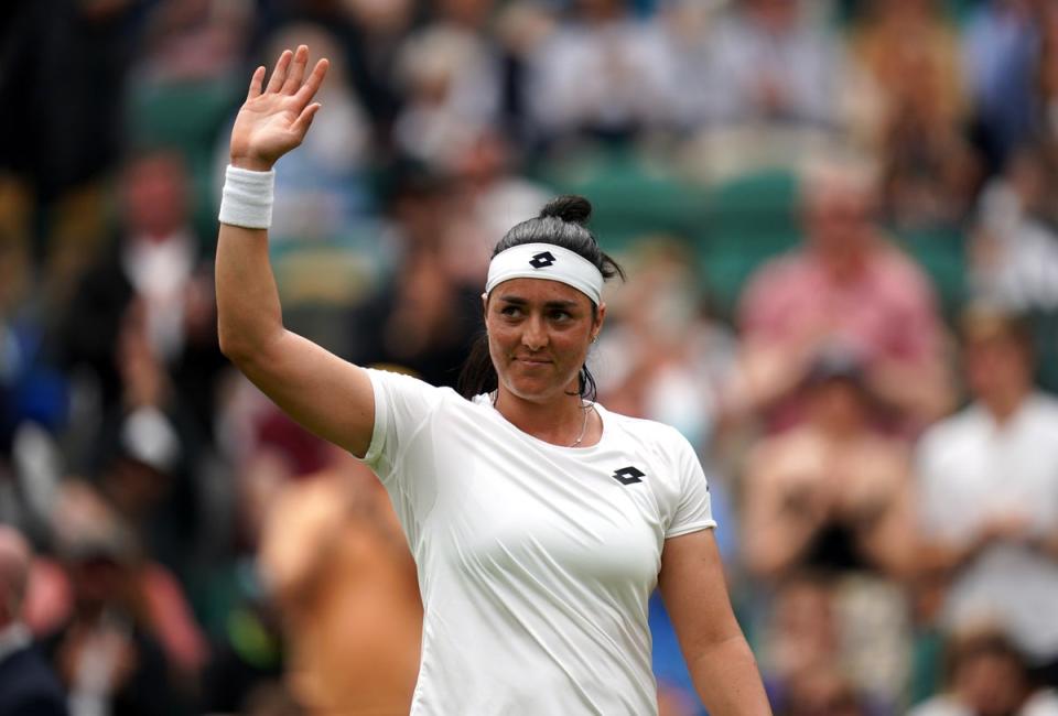 Ons Jabeur becomes the new world number two after her first-round win at Wimbledon (John Walton/PA) (PA Wire)