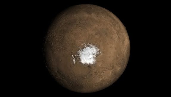 Mars' south pole.