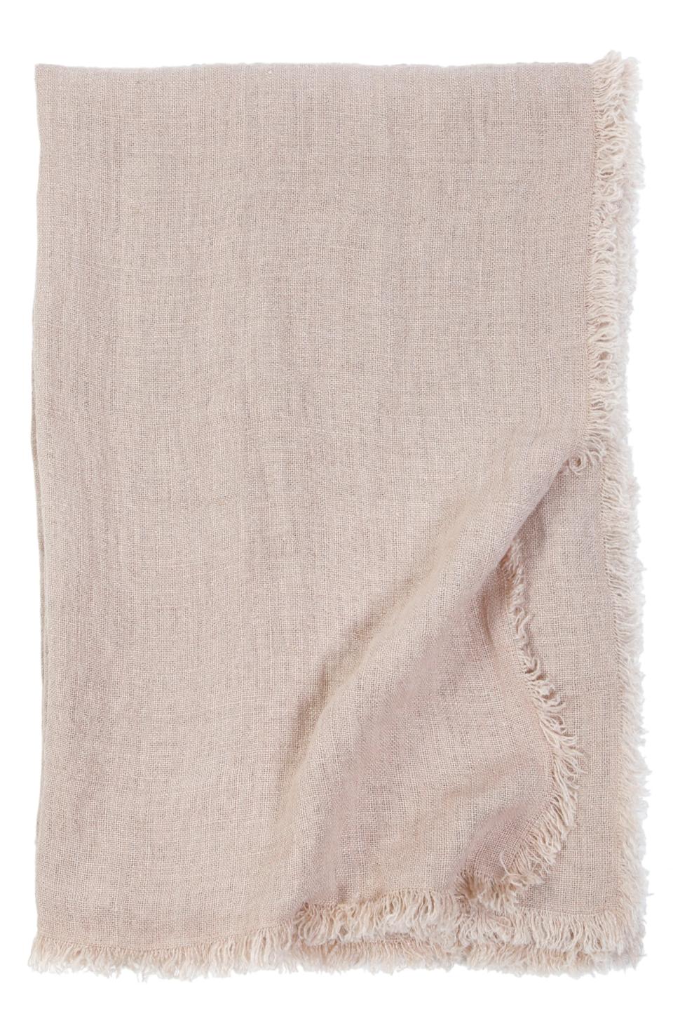 Laurel Oversized Linen Throw Blanket