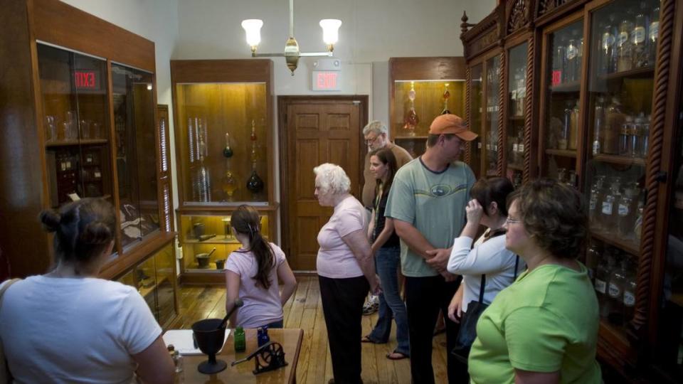 Visitors take in the exhibits at the Country Doctor Museum in Bailey.