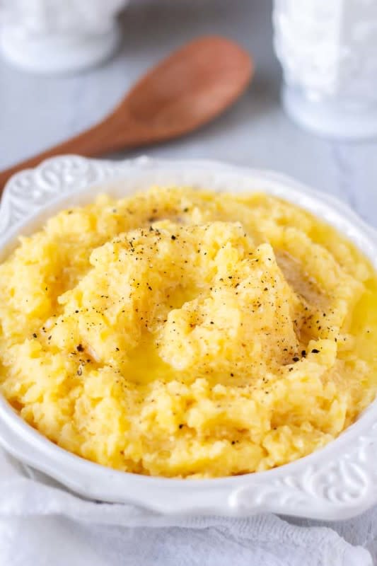 <p>Delicious Little Bites</p><p>Mashed rutabaga is a simple recipe that makes a great alternative to mashed potatoes. With only 4 net carbs per serving, it’s low in carbs and ideal for those following a keto diet.</p><p><strong>Get the recipe: <a href="https://deliciouslittlebites.com/mashed-rutabaga/" rel="nofollow noopener" target="_blank" data-ylk="slk:Mashed Rutabaga;elm:context_link;itc:0;sec:content-canvas" class="link rapid-noclick-resp"><em>Mashed Rutabaga</em></a></strong></p>
