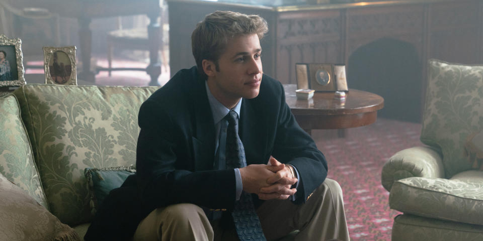 Ed McVey as a university-aged Prince William<span class="copyright">Courtesy of Netflix</span>