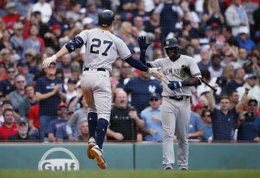 Giancarlo Stanton home runs in Boston restore Yankees' playoff dreams