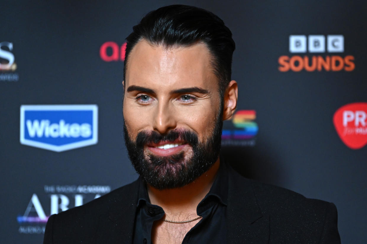 LONDON, ENGLAND - MAY 02: Rylan Clark arrives at ARIAS 2023 at Theatre Royal Drury Lane on May 02, 2023 in London, England. (Photo by Joe Maher/Getty Images)