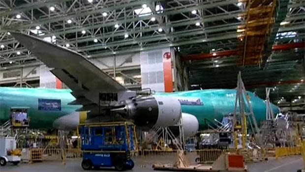 The last 747, at Boeing's assembly plant in Everett, Washington. / Credit: CBS News