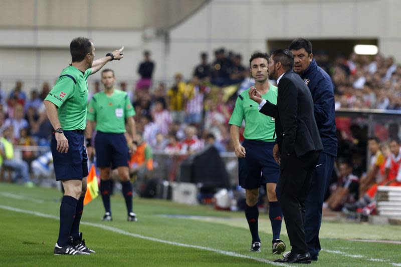 Diego Simeone, expulsado. (EFE/Juan Carlos Hidalgo