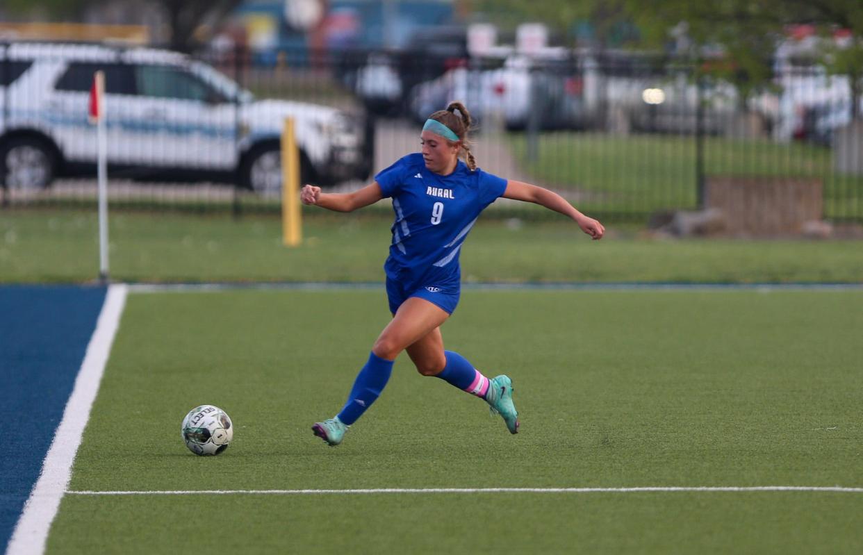 Washburn Rural's Kate Hinck is a three-sport athlete for the Junior Blues in volleyball, basketball and soccer.