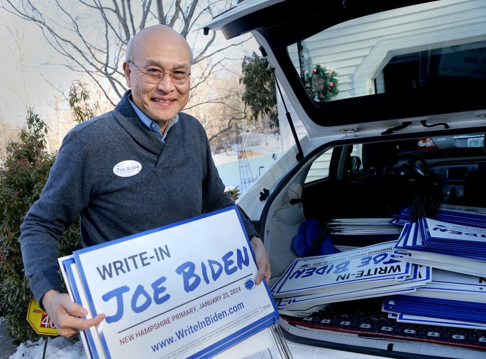 Walter King of Dover supports Joe Biden in the New Hampshire Democratic Primary and is leading the write-in Biden effort in Strafford County.