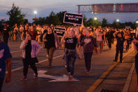 <p>Protestors demonstrate during a protest action following a not guilty verdict on Sept.15, 2017 in St. Louis, Mo. (Photo: Michael B. Thomas/Getty Images) </p>