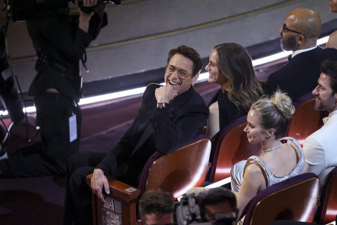 Robert Downey Jr., Susan Downey, Emily Blunt and John Krasinski at the 96th Annual Oscars held at Dolby Theatre on March 10, 2024 in Los Angeles, California. (Photo by Rich Polk/Variety via Getty Images)