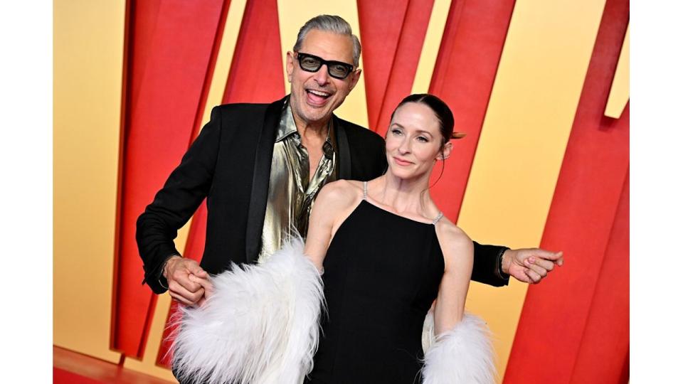 Jeff Goldblum and Emilie Livingston attend the 2024 Vanity Fair Oscar Party 