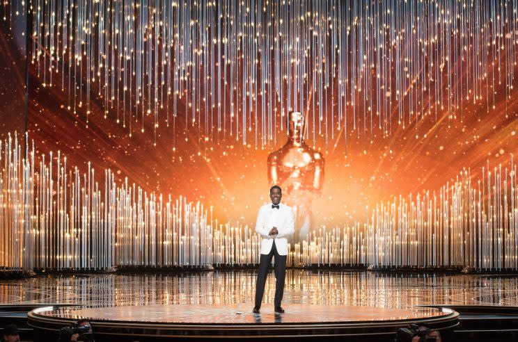 The host of the 88th Academy Awards, Chris Rock, addressed the #OscarsSoWhite controversy in his opening monologue. (Photo: Aaron Poole via Getty Images)