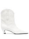 <p><strong>Khaite</strong></p><p>farfetch.com</p><p><strong>$990.00</strong></p><p>Certain fashion rules are meant to be broken sometimes. Case in point: these sleek, white ankle boots.</p>