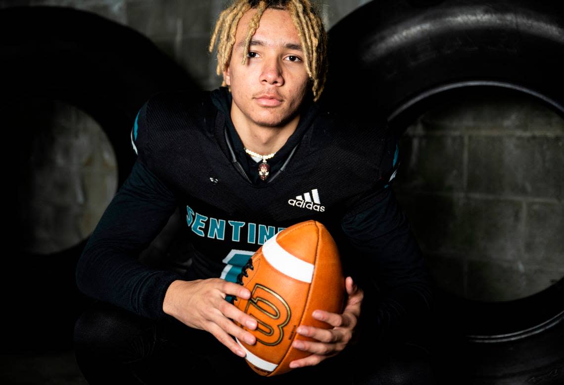 Spanaway Lake senior Jasiah Wagoner poses for a portrait after being selected as a defensive back for The News Tribune’s 2022 All-Area football team, at Mount Tahoma High School in Tacoma, Wash. on Dec. 4, 2022.